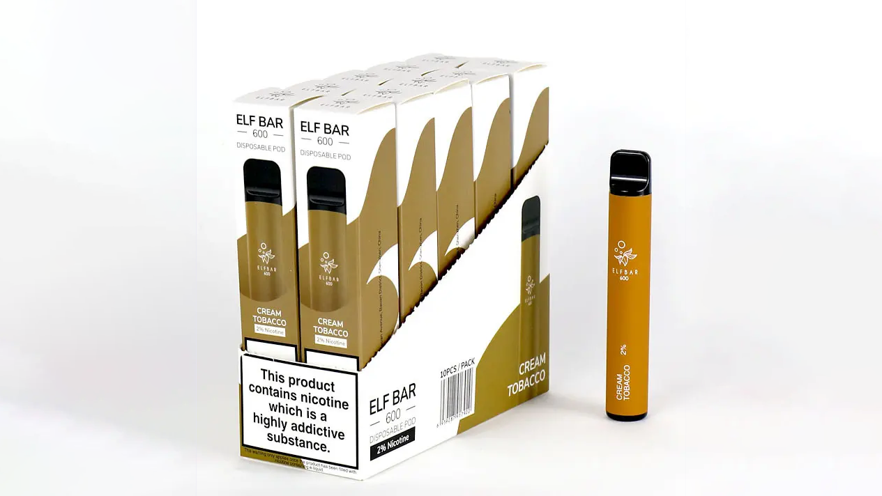 An Image featuring the Elf Bar Tobacco flavored disposable vapes