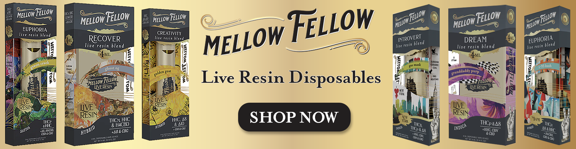 Shop Mellow Fellow Live Resin Vapes Now